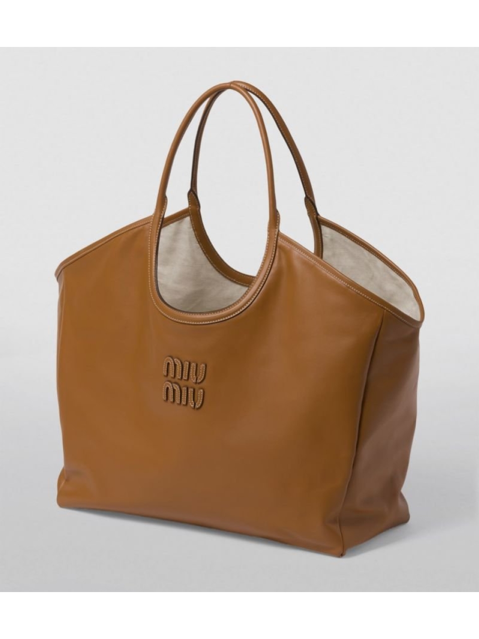 Кожаная большая сумка Miu Miu Ivy